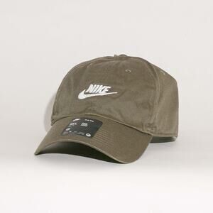 Nike Club Unstructured Futura Wash Cap Olive Green White L/XL Unisex FB5368 222